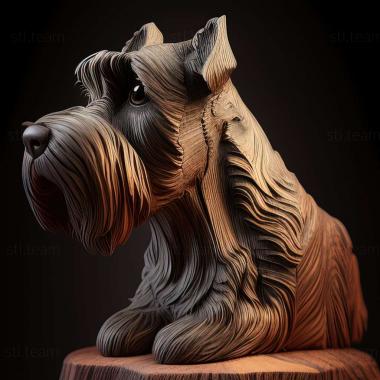 3D model Zwergschnauzer dog (STL)